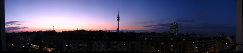 München - La noche cae sobre Olympia